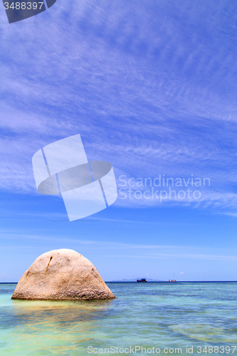 Image of asia    the  kho tao bay isle white  beach       thailand  and s