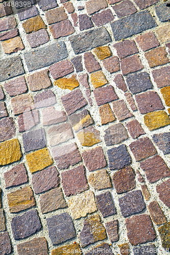 Image of milan  in italy old church concrete wall  brick   the    abstrac