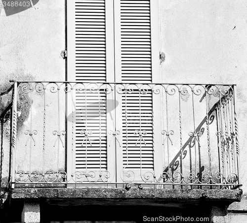 Image of in europe italy milan old architecture and venetian blind wall