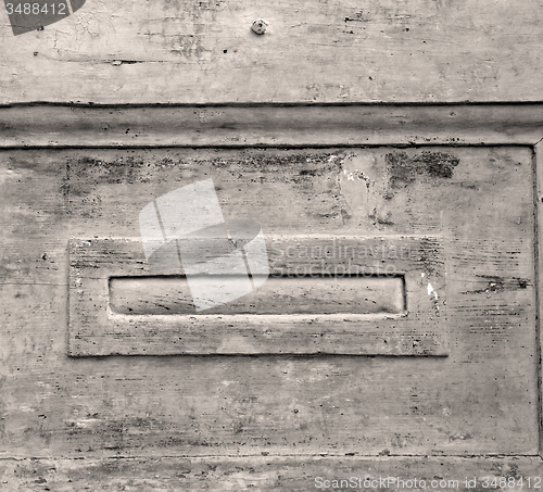 Image of  traditional   door    in italy   ancian wood and traditional  t