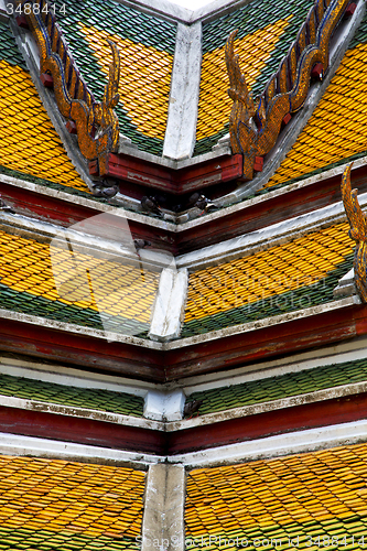 Image of asia  thailand  in  bangkok sunny  temple abstract roof