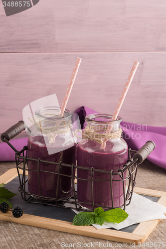 Image of Fresh red fruits smoothie