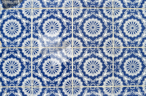 Image of Traditional Portuguese glazed tiles