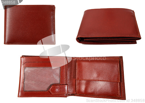 Image of Brown leather wallet