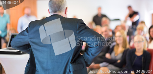 Image of Businessman making a business presentation.