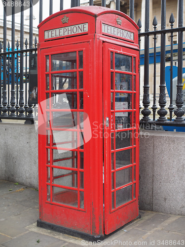 Image of Red phone box in London