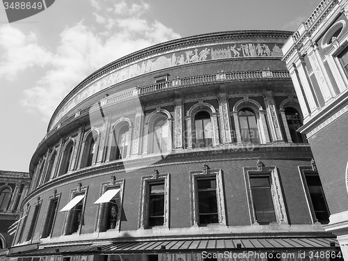 Image of Black and white Royal Albert Hall in London