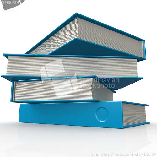 Image of Stack of blue books