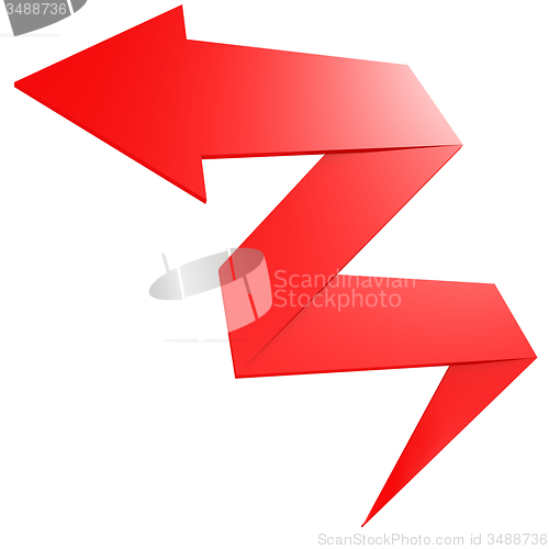 Image of Bend red arrow