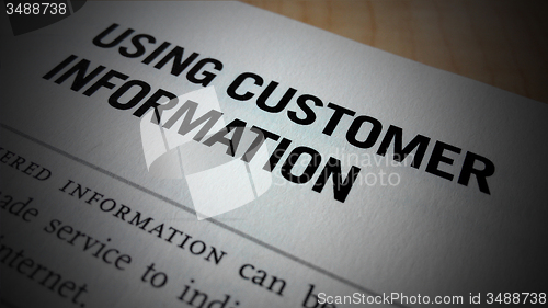 Image of Using customer information