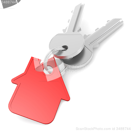 Image of Red house key