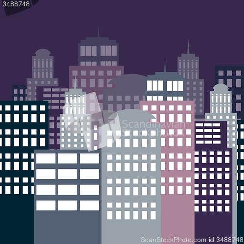 Image of city at night