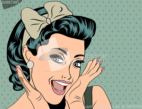 Image of Pop Art illustration of girl