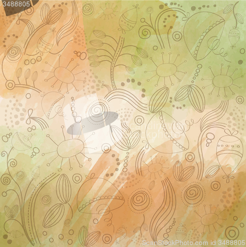 Image of autumn watercolor background 