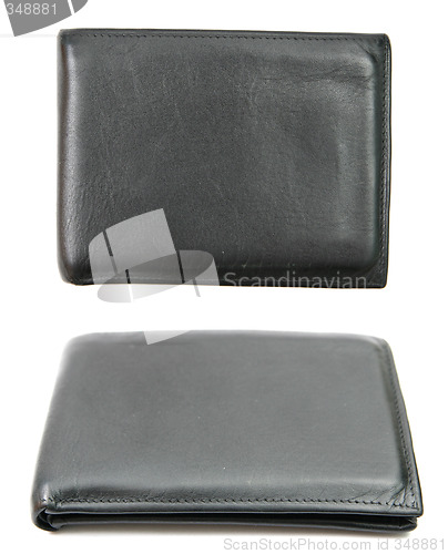 Image of Black leather wallet