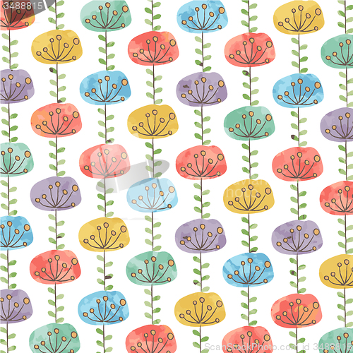 Image of Beautiful watercolor flower background