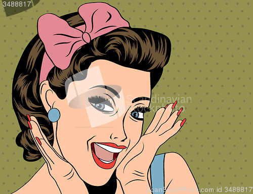 Image of Pop Art illustration of girl