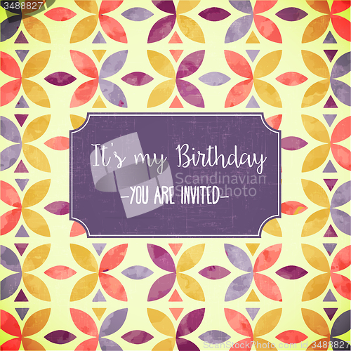 Image of floral birthday party invitation
