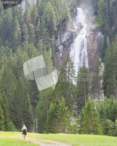 Image of Senior hiker in mountains