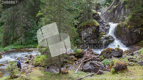 Image of Hiker, young woman with backpack