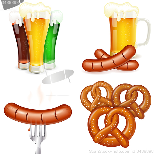 Image of Oktoberfest Themes with Beer & Snack