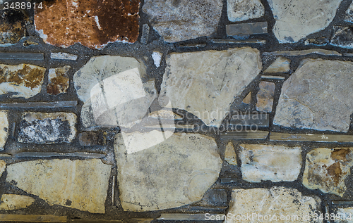 Image of rustic shell rock Stone wall texture or background