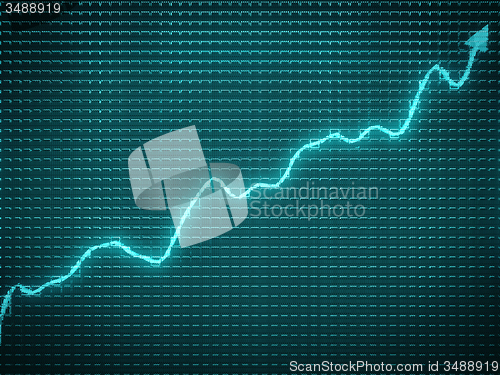 Image of Blue trend as symbol of economy financial growth