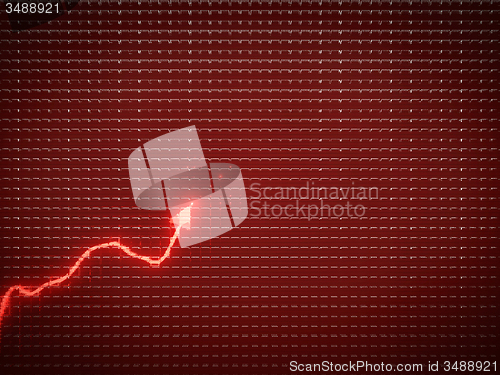 Image of red trend graph as symbol of economic or business growth