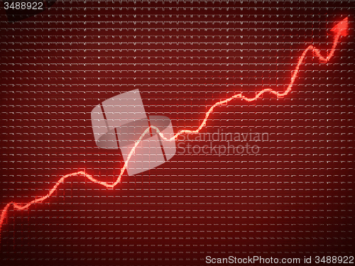 Image of Red trend as symbol of financial growth