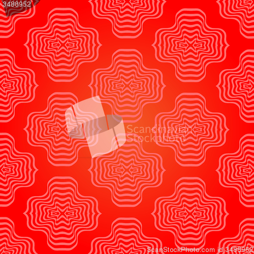 Image of Abstract Red Geometric Retro Pattern