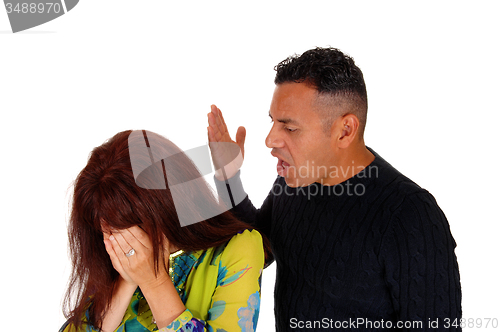 Image of Man shouting at his wife.