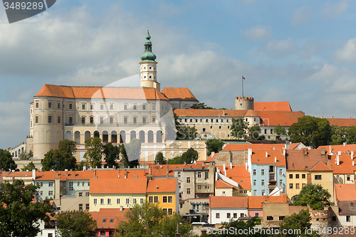 Image of castle in city Mikulov in the Czech Republic