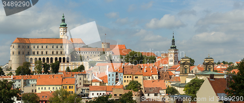 Image of castle in city Mikulov in the Czech Republic