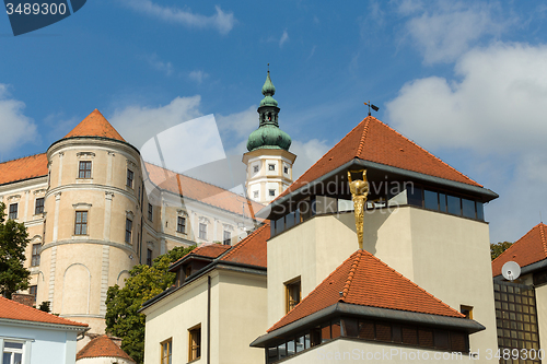 Image of castle in city Mikulov in the Czech Republic