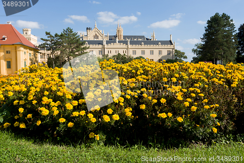 Image of Lednice Castle in South Moravia in the Czech Republic