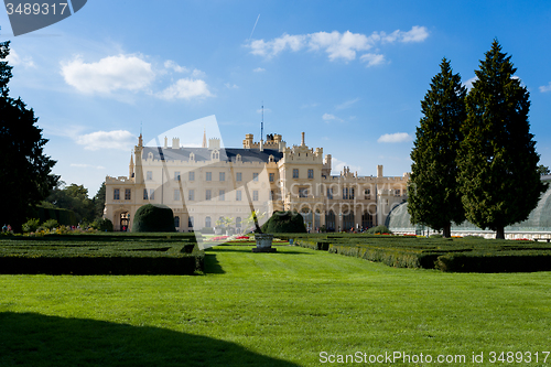 Image of Lednice Castle in South Moravia in the Czech Republic