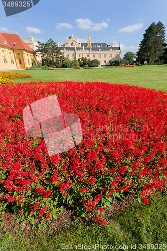 Image of Lednice Castle in South Moravia in the Czech Republic