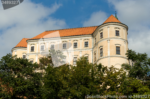 Image of castle in city Mikulov in the Czech Republic