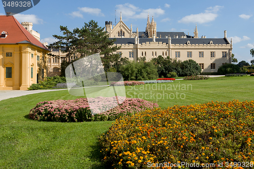 Image of Lednice Castle in South Moravia in the Czech Republic