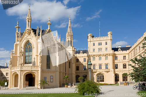 Image of Lednice Castle in South Moravia in the Czech Republic