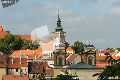 Image of church in city Mikulov in the Czech Republic