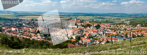 Image of panorama of Mikulov town, South Moravia, Czech Republic