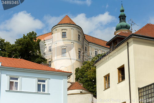 Image of castle in city Mikulov in the Czech Republic