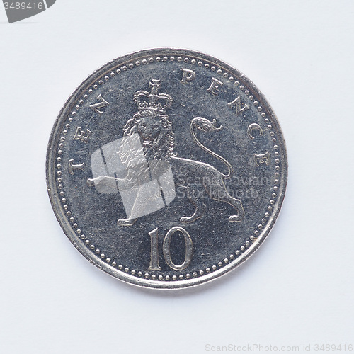 Image of UK 10 pence coin
