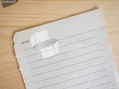 Image of Blank note book page