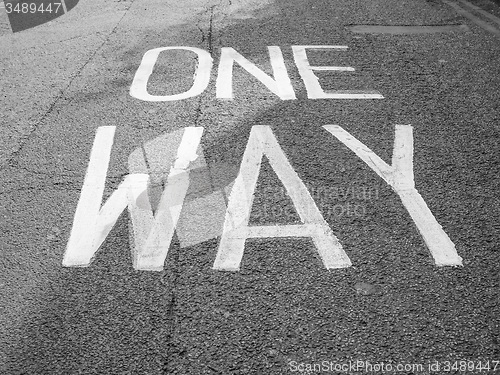 Image of Black and white One way