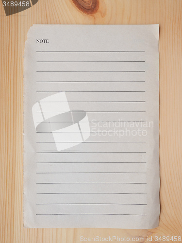 Image of Blank note book page