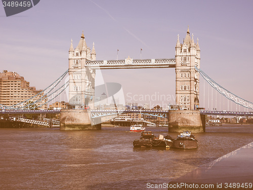 Image of Retro looking Tower Bridge in London