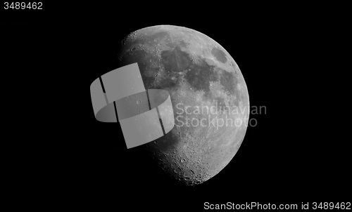 Image of Black and white Gibbous moon