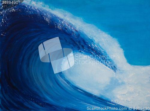 Image of Painting of a very large wave